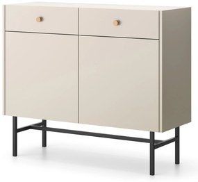 Komoda Desanta 2D2SZ (béžová + čierna). Akcia -20%. Vlastná spoľahlivá doprava až k Vám domov. 1082794
