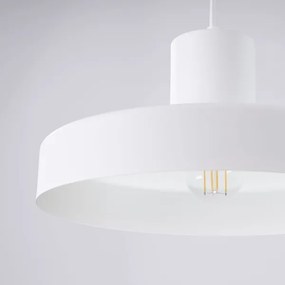 Sollux SL.1702 - Luster na lanku BILO 1xE27/15W/230V pr. 35 cm biela