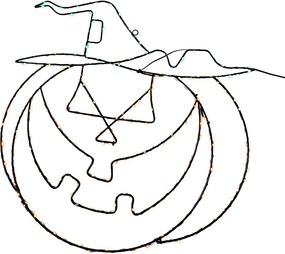 Nástenné svietidlo tekvica Halloween oranžové LED osvetlenie – 50*3*50 cm