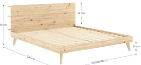 Dvojlôžková posteľ z borovicového dreva s roštom 180x200 cm Retreat – Karup Design