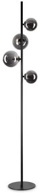 Ideal Lux - LED Stojacia lampa PERLAGE 4xG9/3W/230V čierna/dymová