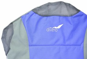 Divero Deluxe 35087 Skladacia kempingová rybárska stolička - modro / sivá