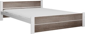 Posteľ IKAROS DOUBLE 180 x 200 cm, biela/dub lanýž Rošt: Bez roštu, Matrac: Matrac Coco Maxi 20 cm