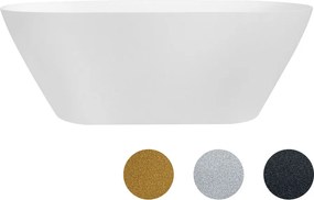 Besco Voľne stojaca vaňa z liateho mramoru Moya Glam 170x70 BESCO-Rozmery: 169x69,6, BESCO-Farba: Biela/grafit