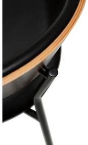 Čierne/tmavo prírodné jedálenské kreslo s podrúčkami Crib – DAN-FORM Denmark
