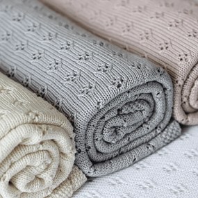 Bambusová prikrivka svetlo šedá 80×100 cm