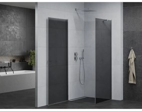 Mexen Pretoria, sprchovací kút 100 (dvere) x 100 (stena) cm, 6mm šedé sklo, chrómový profil, 852-100-100-01-40