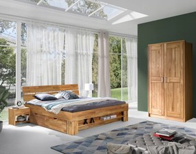 Šatníková skriňa z masívu dub FRED - 2-dverová