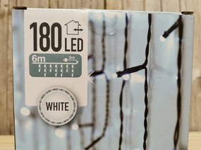 vianočné osvetlenie padajúci dážď chladná biela/180/ W,INT/OUT 6m