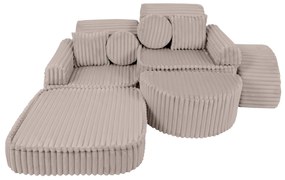 MeowBaby® Churros detská pohovka Max, Pebble Beige