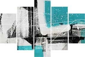 Obraz - Tyrkysová abstrakcia (150x105 cm)