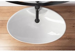 REA-U0160 - Umývadlo na dosku ROSA 38,5x58,5 cm keramika/lesklá biela