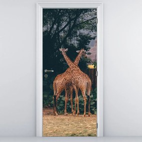 Fototapeta na dvere - Dve Žirafy (95x205cm)