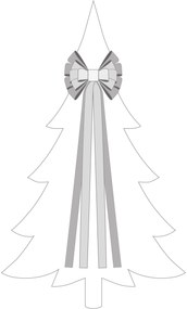 Vánoční dekorativní mašle Santa Lila 32x130 cm červená s nápisem Merry Christmas