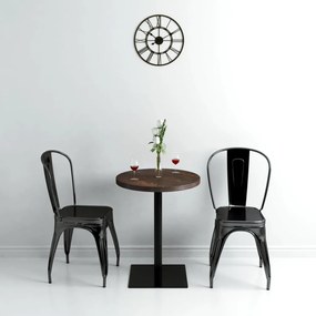 Bistro stolík, MDF a oceľ, okrúhly, 60x75 cm, tmavý popolový 245609