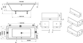 Ravak C881300000 - Vaňa FORMY 180x80 cm akrylát/biela