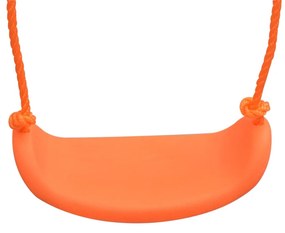 Súprava hojdačiek s 3 sedadlami a šmýkačkou, oranžová