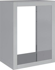 vidaXL Regál na krbové drevo 60x40x80 cm, pozinkovaná oceľ