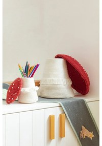 Červený/krémový látkový detský kôš na hračky ø 38x33 cm Big Mushroom – Lorena Canals