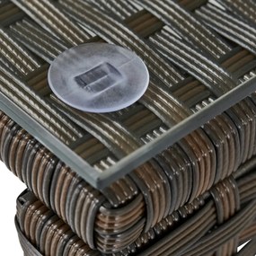 Sconto Záhradná pohovka NEAPEL hnedá/béžová