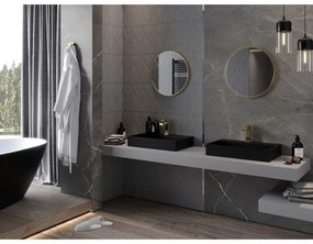 Mexen Loft, okrúhle kúpeľňové zrkadlo 40 cm, farba rámu zlatá lesklá, 9850-040-040-000-50