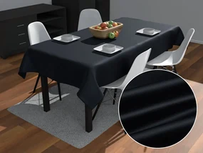 Biante Saténový obdĺžnikový obrus polyesterový Satén LUX-026 Čierny 60x100 cm