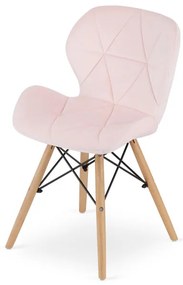 Jedálenský stôl TODI biely 60 cm s dvoma stoličkami LAGO ružové