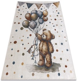 Koberec BONO 9614 medveď, balóny krém / svetlo šedá Veľkosť: 200x290 cm