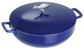 Staub Cocotte okrúhly hrniec s rybou rúčkou 28 cm/4,65 l tmavomodrý, 1112991