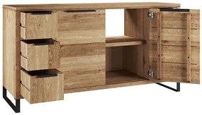 furniture-nabytek.cz - Masívna kúpeľňová skrinka Sydney z divokého dubu, olejovaná, hnedá – 138×45×74 cm