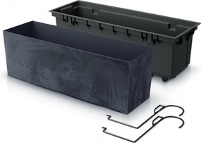 Plastový balkónový kvetináč DUC600EW 58 cm - antracit
