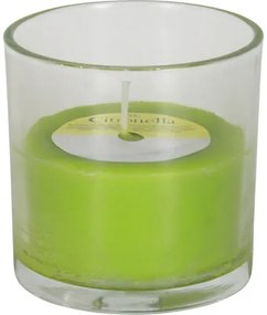 Vonná sviečka v skle citronela Ø 10 cm zelená