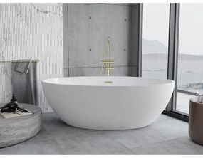 Mexen Nike, voľne stojaca vaňa 175 x 100 cm, biela, zlatý matný prepad, 54071751000-55