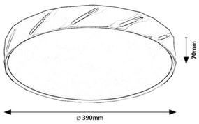 Rabalux 71120 - LED Stropné svietidlo NESSIRA LED/25W/230V 4000K čierna
