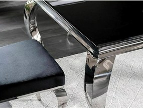 Jedálenský stôl Prince 150 cm čierny/chróm