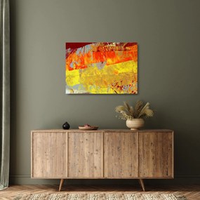 Sklenený obraz abstrakcie - maľba (70x50 cm)