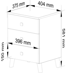 Komoda MOBI K-03 kašmír/zlatá