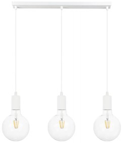 Luster na lanku MIROS 3xE27/60W/230V biela
