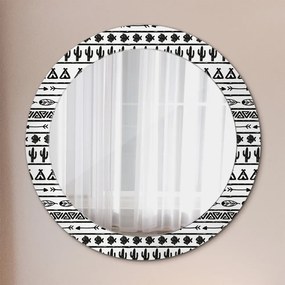 Okrúhle ozdobné zrkadlo Boho minimalista fi 70 cm