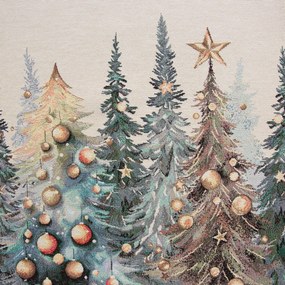 EUROFIRANY VIANOČNÝ GOBELÍNOVÝ OBRUS FOREST 140X180 CM VZOROVANÝ