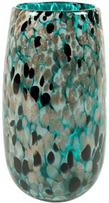 Leia Vase shiny Aqua 14x26 cm