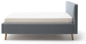 Sivomodrá čalúnená jednolôžková posteľ bez roštu 120x200 cm Mattis – Meise Möbel