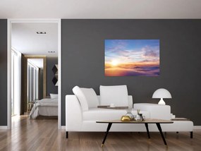 Obraz - Západ slnka nad mrakmi (90x60 cm)