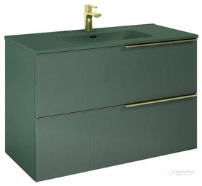 Elita Skappa, nábytkové umývadlo 100,8x46x1,8 cm, zelená matná, ELT-146068