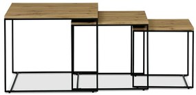 Autronic BONTEC Konferenčný stolík 60x60cm, mdf, divoký dub, AF-3008 OAK Farba: Hnedá
