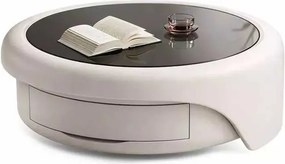 LuxuryForm DESIGN Konferenčný stolík DELUX 80 / 75 cm – biely (set 2 ks)