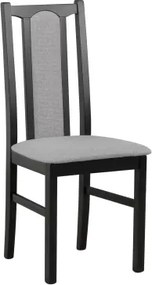 Jedálenská stolička Kolga, čierna/sivá tkanina%