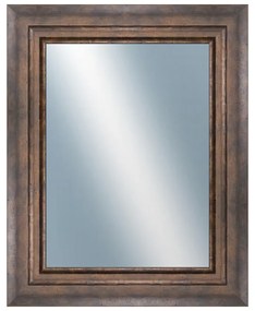 DANTIK - Zrkadlo v rámu, rozmer s rámom 40x50 cm z lišty TRITON široký meď (2951)