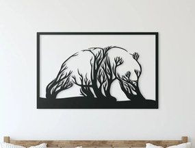 drevko Obraz z dreva Medveď a stromy