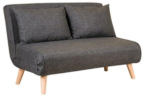 Pohovka futon Fillie (Tmavá sivá). Akcia -15%. Vlastná spoľahlivá doprava až k Vám domov. 1073398